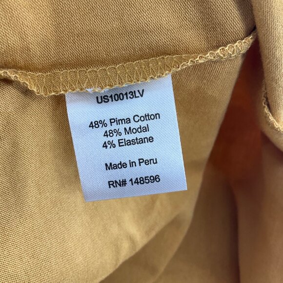 Universal Standard Womens Long Sleeve V-Neck Tee In Honey Mustard 4XS 00 - Picture 5 of 10